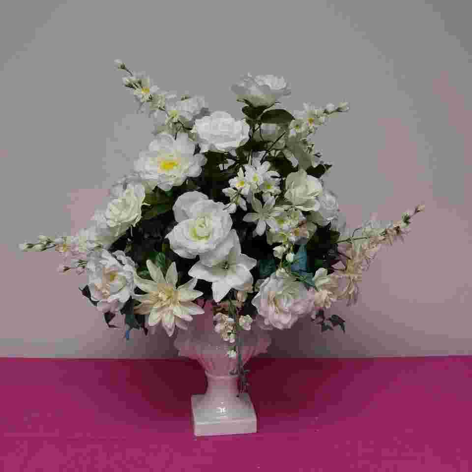 Rental Alter Silk Flower Arrangements and Pedestals Creative Cakes