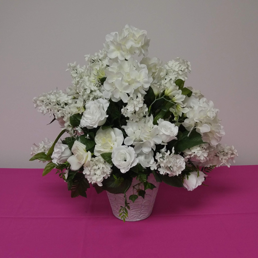 Rental Alter Silk Flower Arrangements and Pedestals Creative Cakes